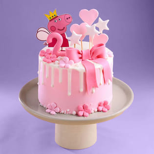 Princess Peppa Pig Drip Cake