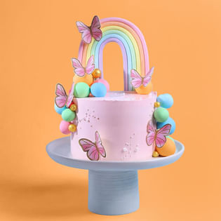 Butterfly Rainbow Cake