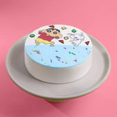 Shinchan N Shiro Theme Cake