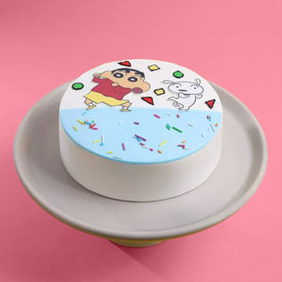 Shinchan N Shiro Theme Cake