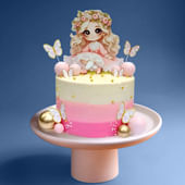 Dreamy Princess N Butterflies Cake
