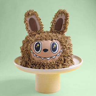Brown Labubu Theme Cake