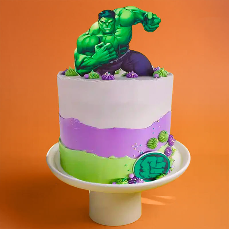 The Incredible Hulk Theme Cake
