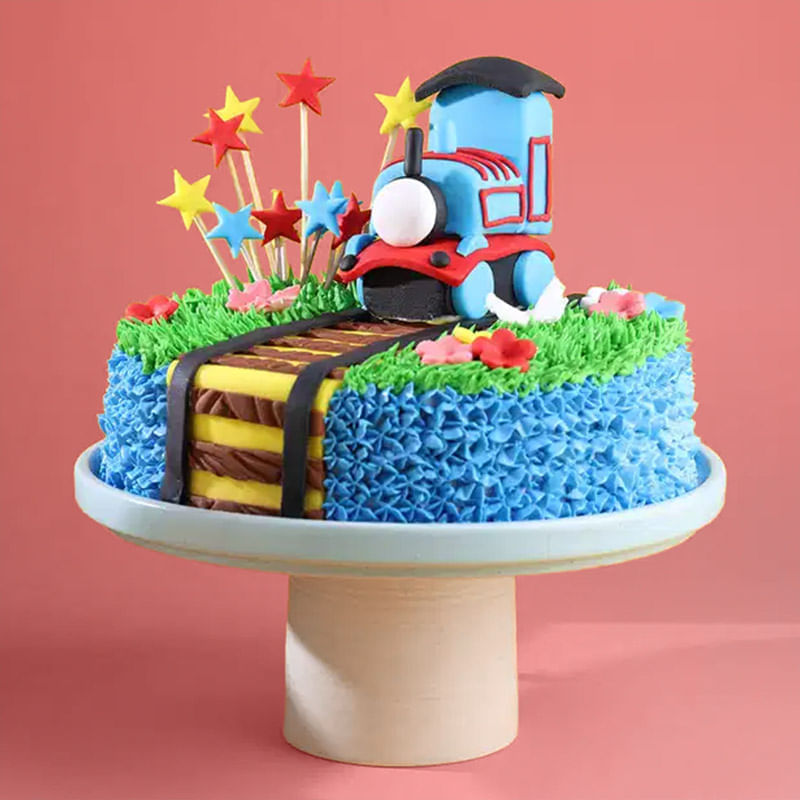 Thomas Train N Stars Theme Cake