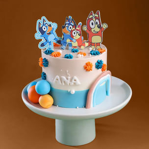 Bluey N Friends Theme Cake