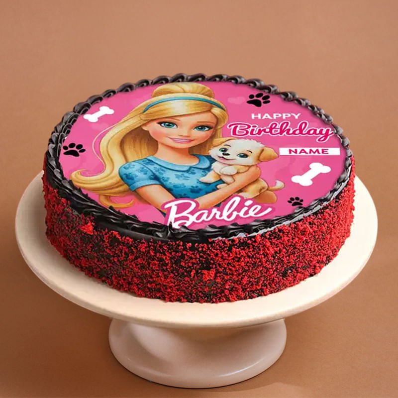 Red Velvet Barbie Celebration Cake