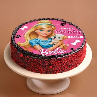 Red Velvet Barbie Celebration Cake