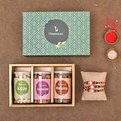 Set of 3 Designer Rakhi - Three Designer FA Rakhi Box