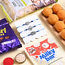 Three Designer Rakhis N Festive Treats Hamper