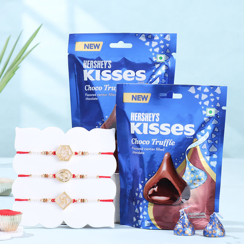 Three Divine Rakhis With Choco Truffles