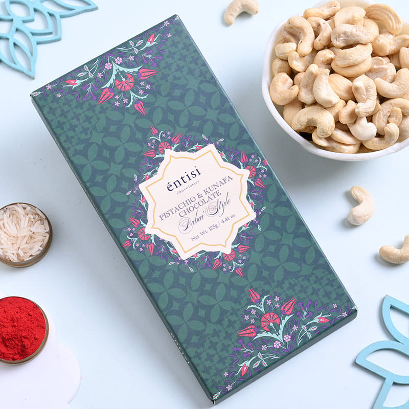 Three Divine Silver Rakhis N Premium Treats Hamper