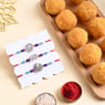 Three Divine Silver Rakhis With Besan Laddu
