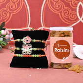 Three Pastel Rakhis with Raisins 