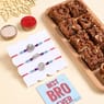 Three Silver Spiritual Rakhis With Dhoda Burfi