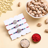 Three Spiritual Rakhis With Pistachios