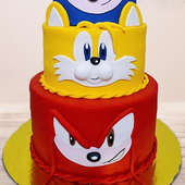 send Sonic Theme Fondant Kids Cake