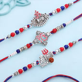 Three Vibrant Divine Rakhis