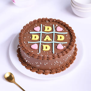 Tic Tac Toe Choco Cake For Dad
