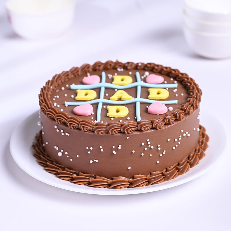 Tic Tac Toe Choco Cake For Dad