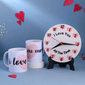 Time For Love Mugs N Clock Combo