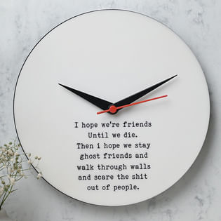 front view of Timeless Friendship Clock