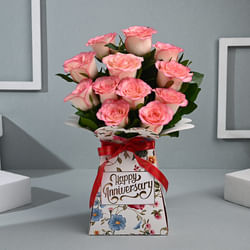 Timeless Love Pink Anniversary Roses