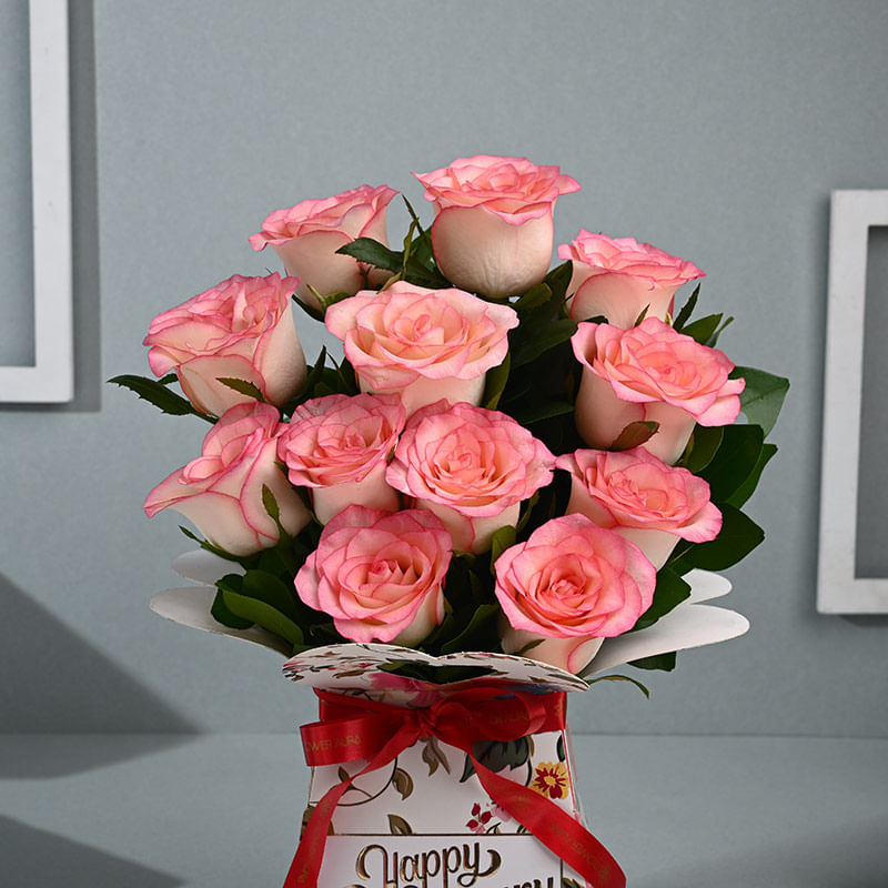 Timeless Love Pink Anniversary Roses