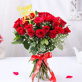 Timeless Red Roses New Year Bouquet