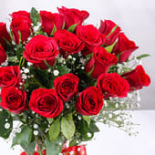 Timeless Red Roses New Year Bouquet