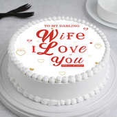 To My Darling Wife Poster Cake