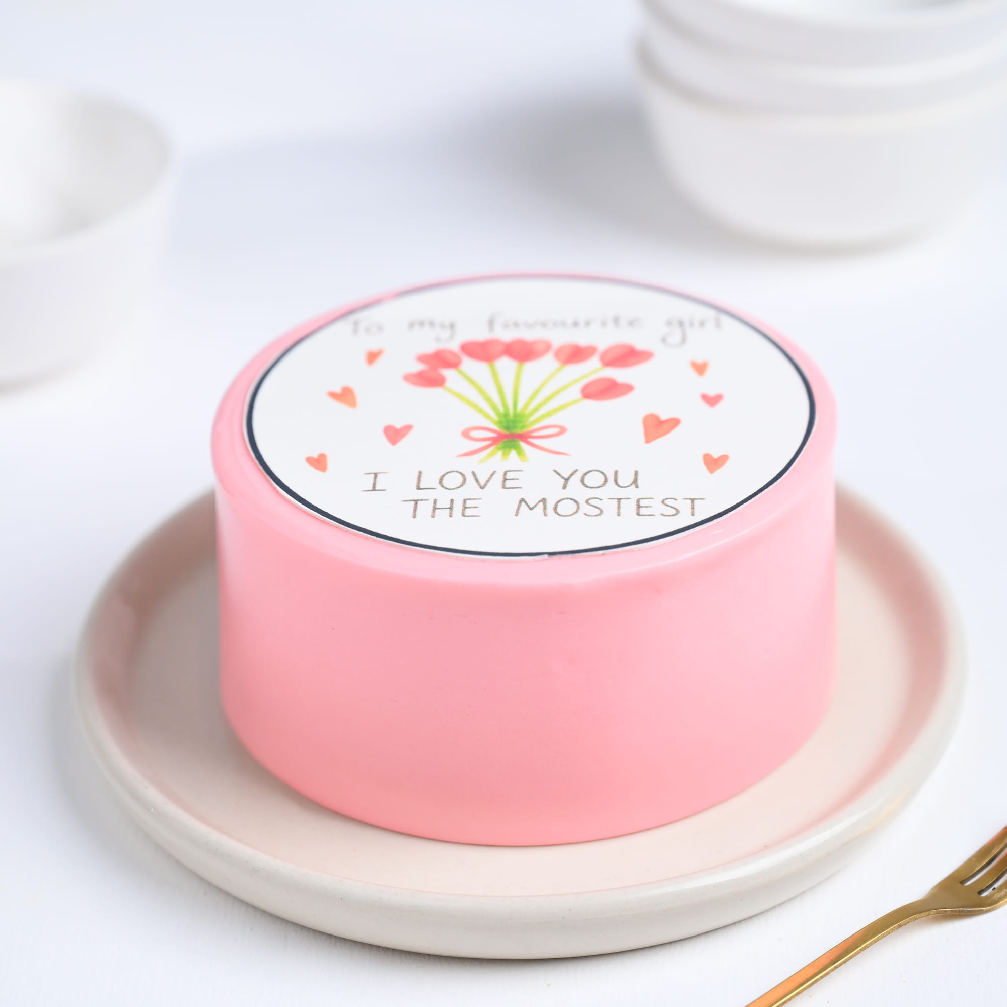 To My Favourite Girl Vanilla Bento Cake