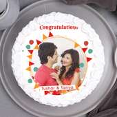 Congratulations Photo Cake - Zoom View