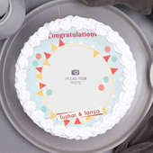 Congratulations Photo Cake - Top View