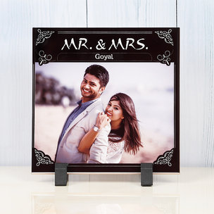 Personalised Ceramic Tile for Couple - Birthday Gift For Husband