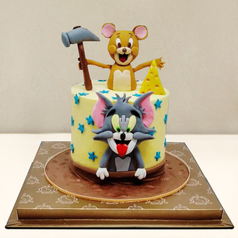 Tom And Jerry Adventure Fondant Cake