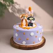 Tom N Jerry Polka Dot Cake