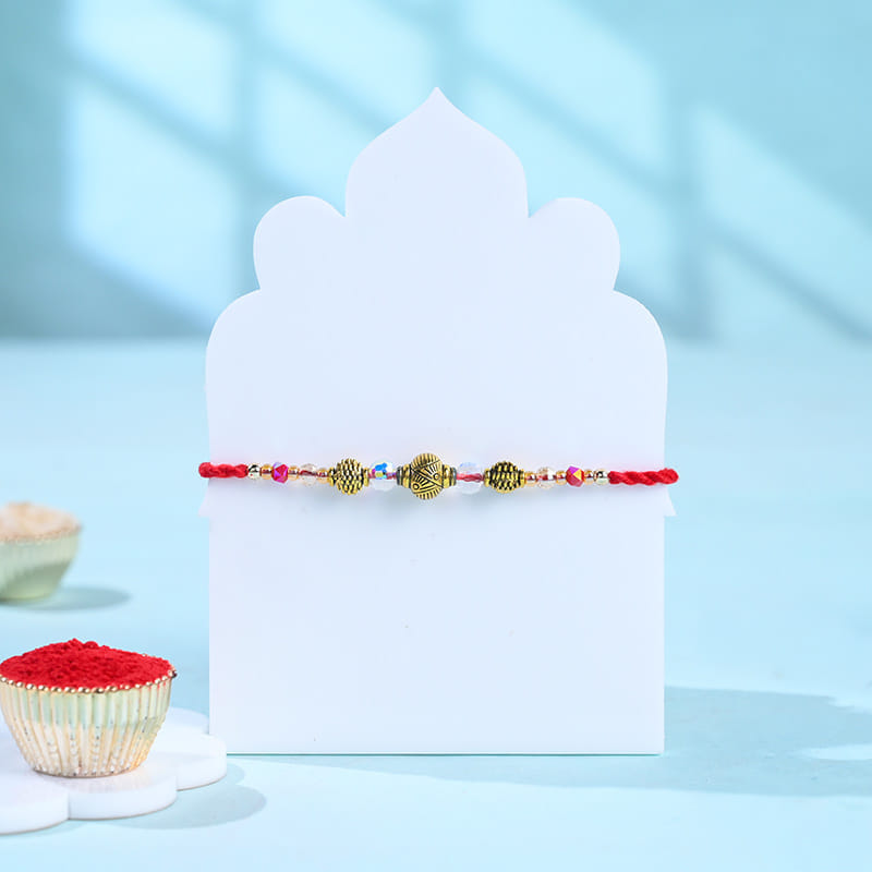 Traditional Bead Rakhi With Cadbury Silk