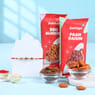 Traditional Bead Rakhi with Savoury Treats