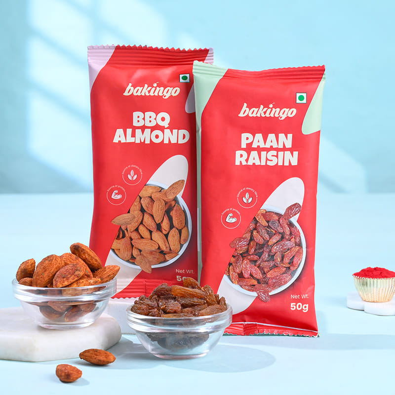 Traditional Bead Rakhi With Savoury Treats