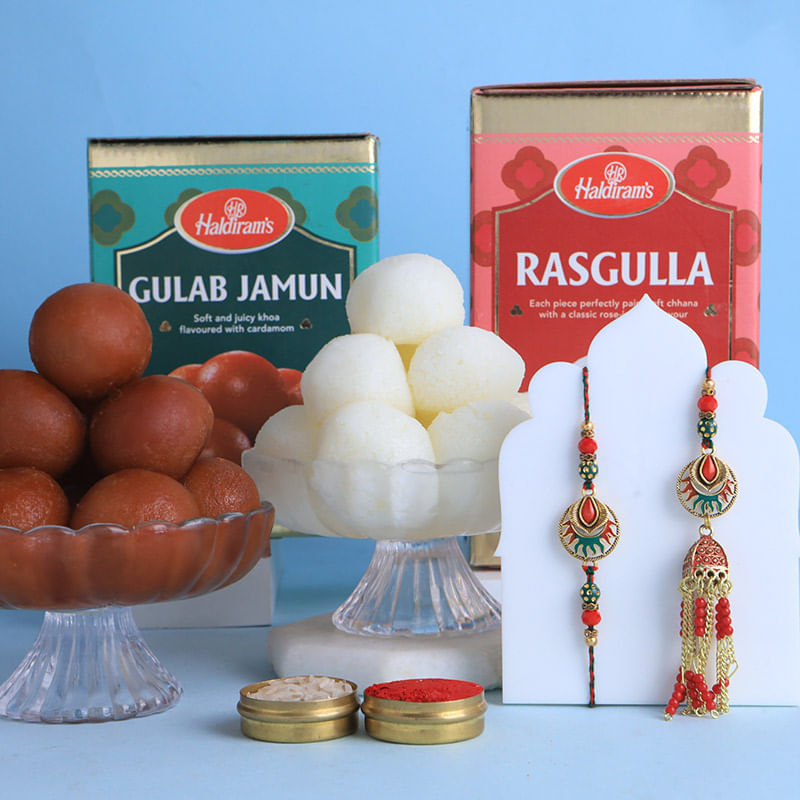 Traditional Bhaiya Bhabhi Rakhis N Sweets Delight