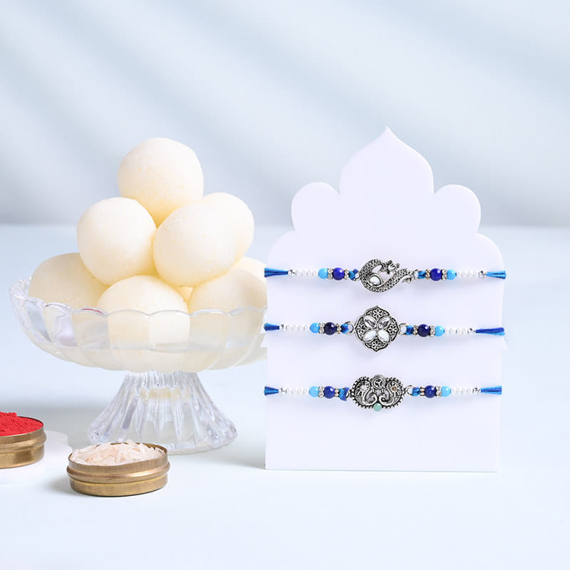 Traditional Designer Rakhi With Rasgulla