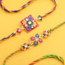 Traditional Handpainted Charm Rakhi Duo