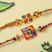 Traditional Handpainted Charm Rakhi Duo