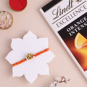Traditional Mauli Ganesha Rakhi With Chocolate