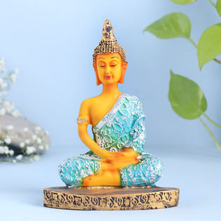 Tranquil Aura Blue Buddha