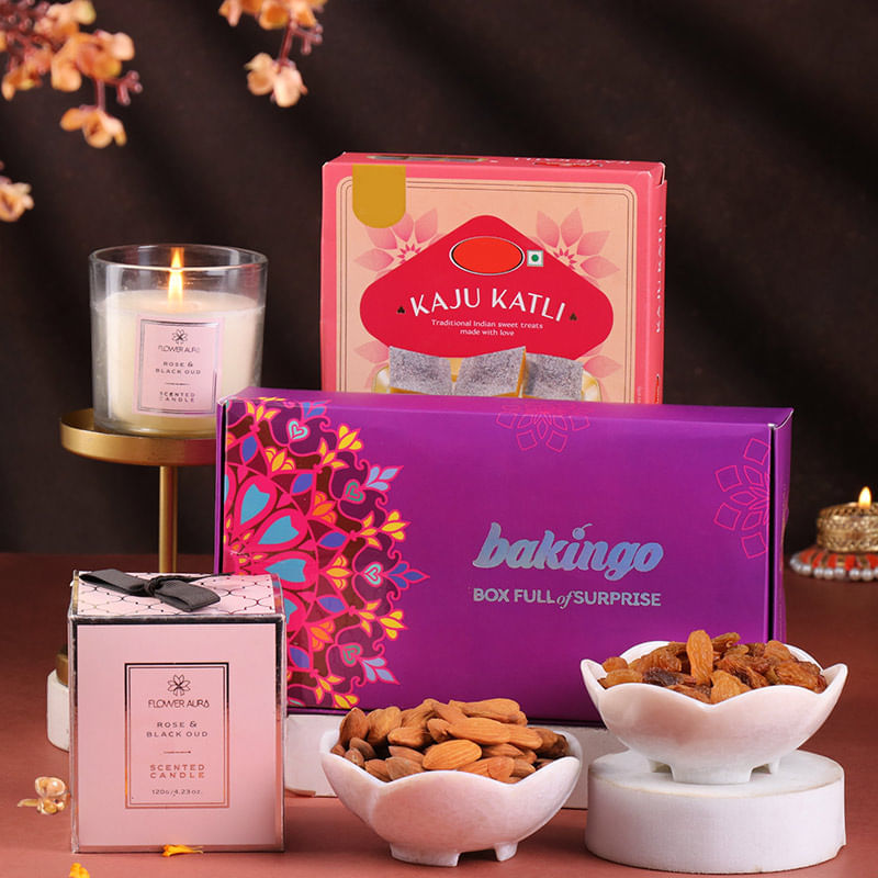 Treats N Candle Gift Hamper