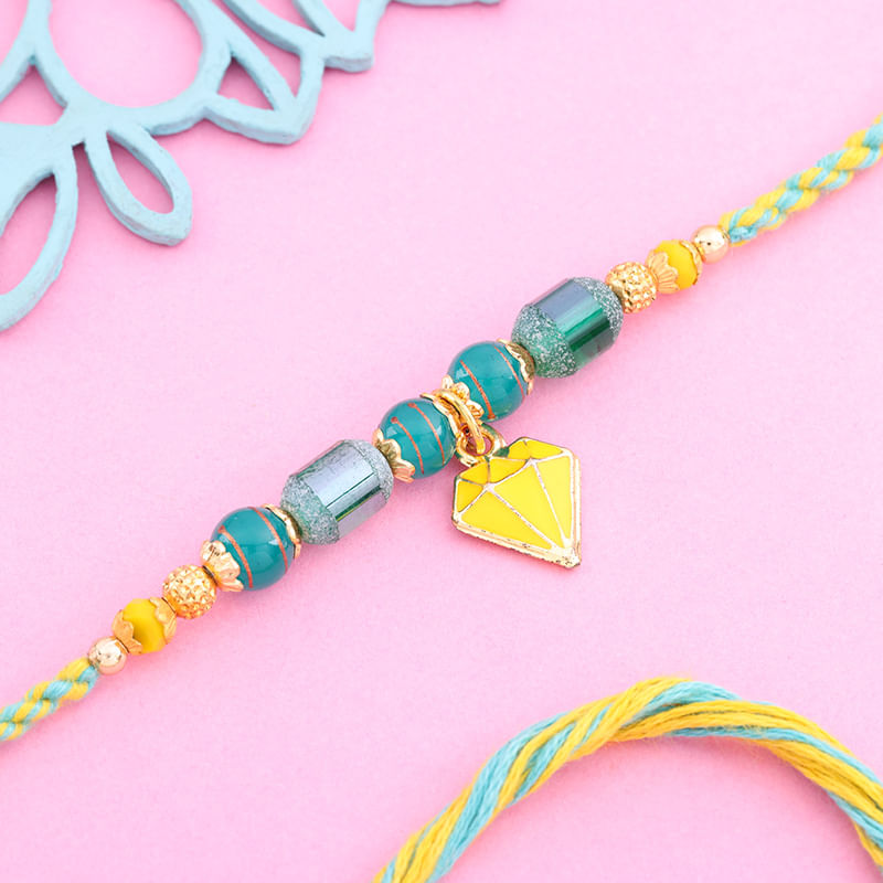Trendy Metal Diamond Rakhi
