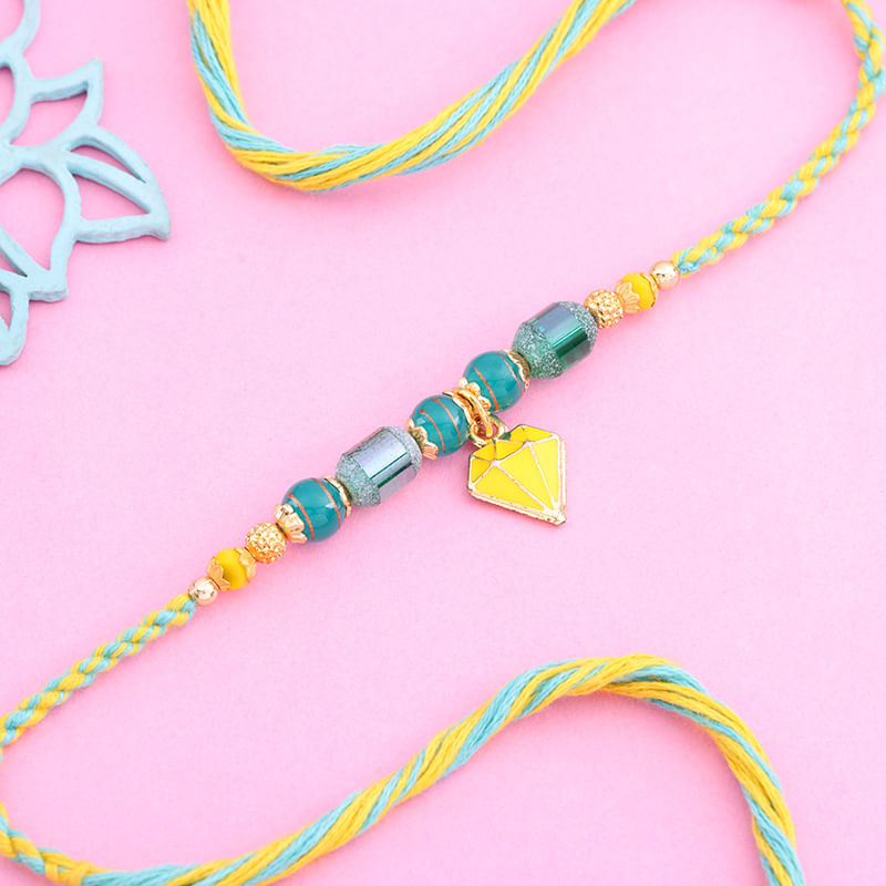 Trendy Metal Diamond Rakhi