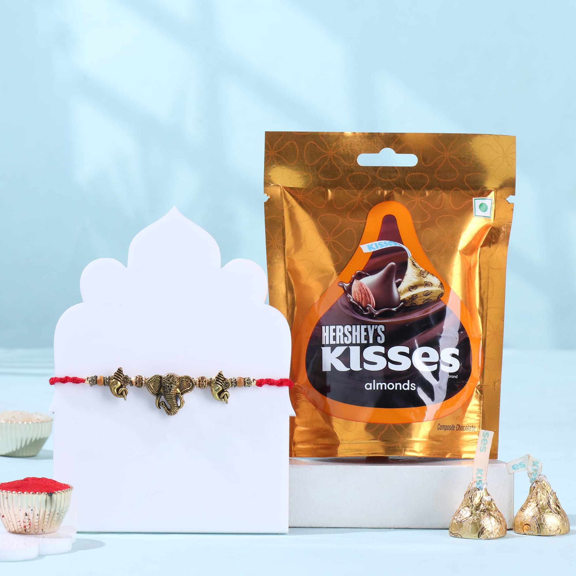 Trinetra Ganesh Rakhi With Chocolates