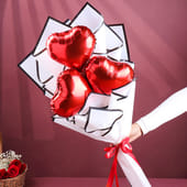 Trio Hearts Balloon Bouquet